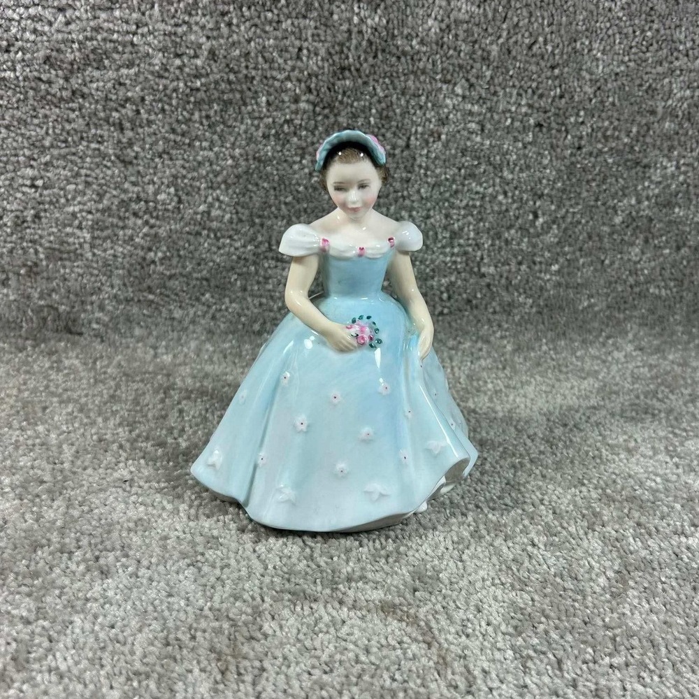 Royal Doulton The Bridesmaid Figurine Blue Vintage England